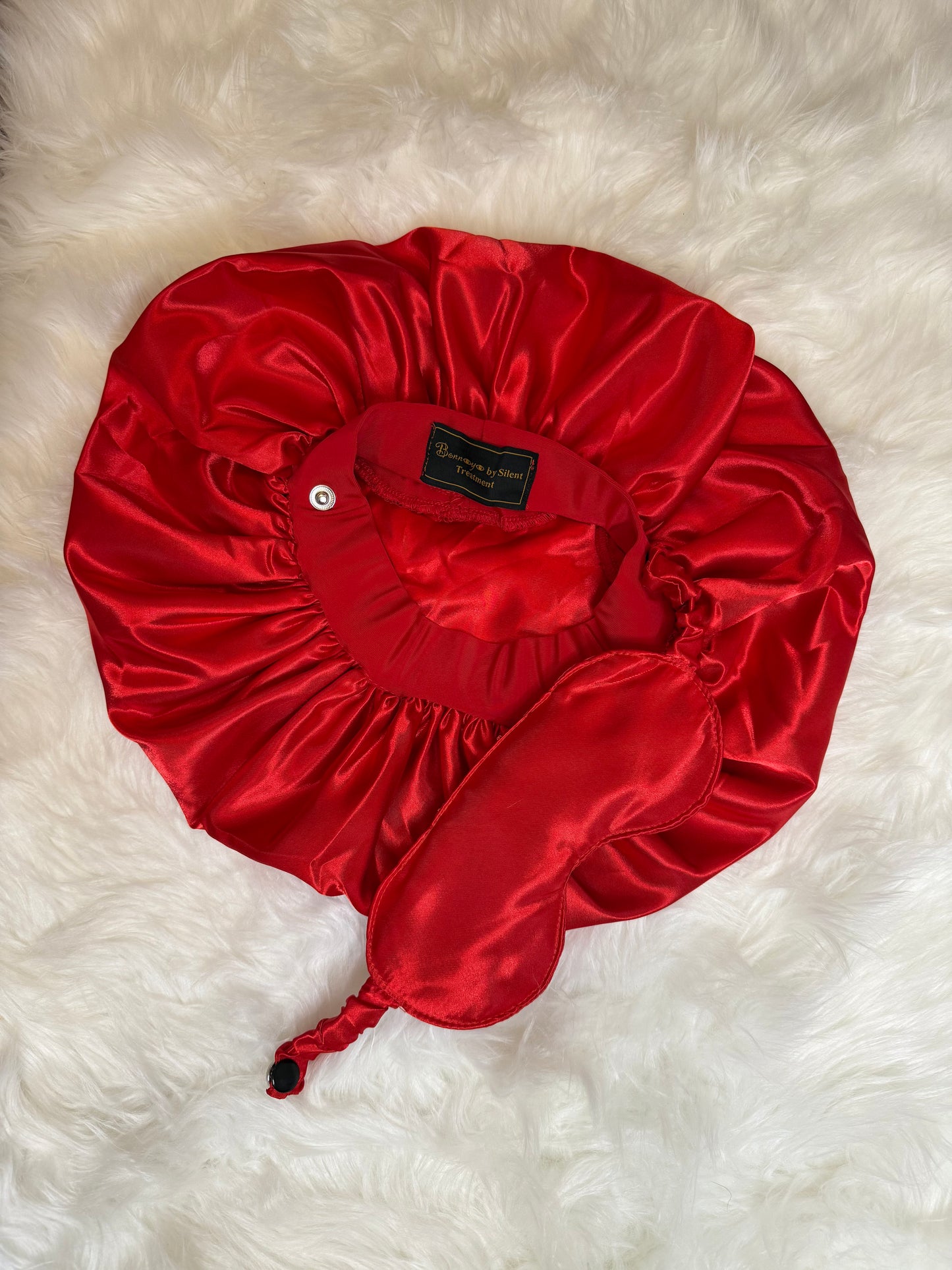 Bonneye: Bonnet + eye mask Red